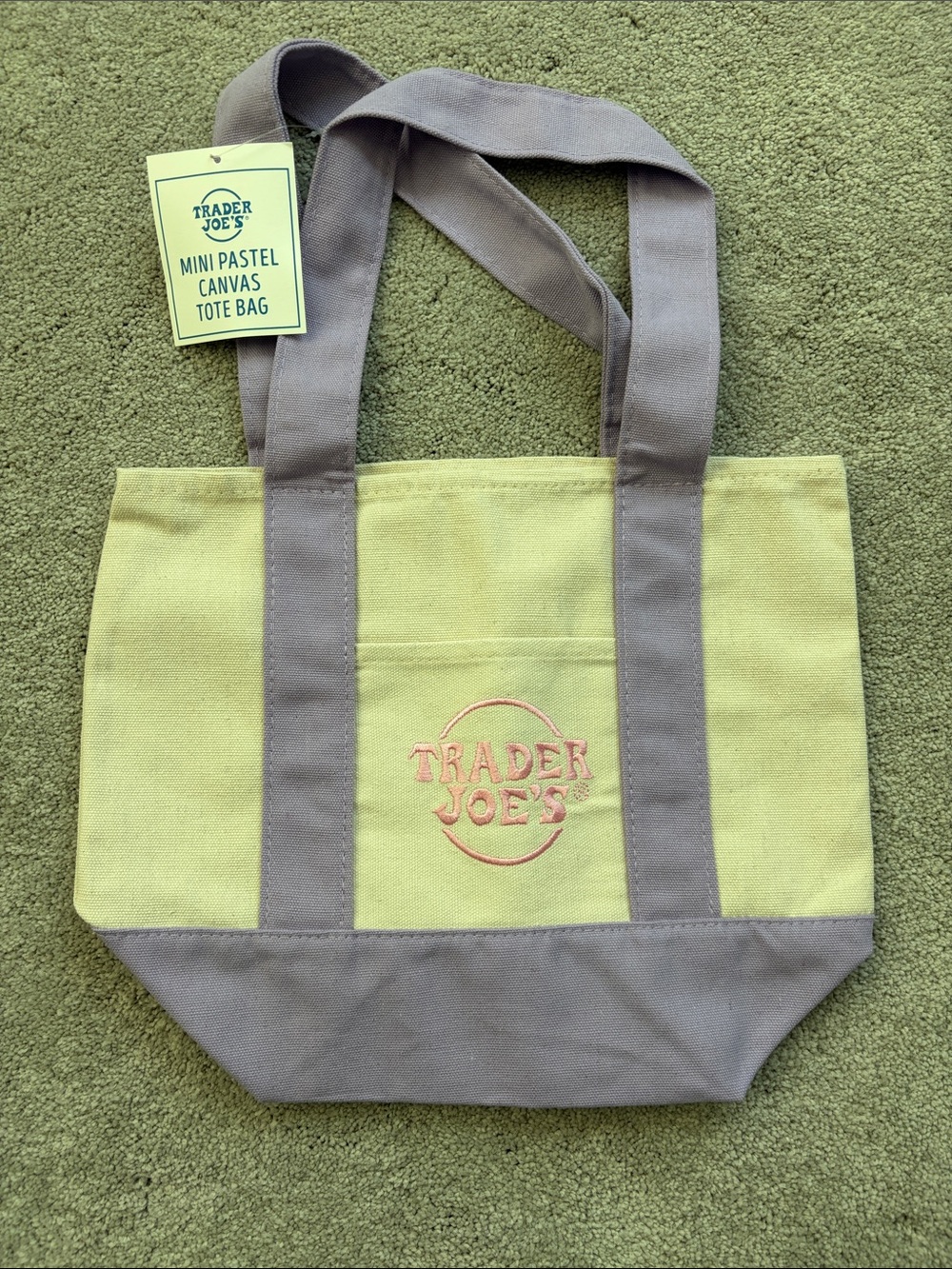 Trader Joe’s Mini Pastel Canvas Tote Bag